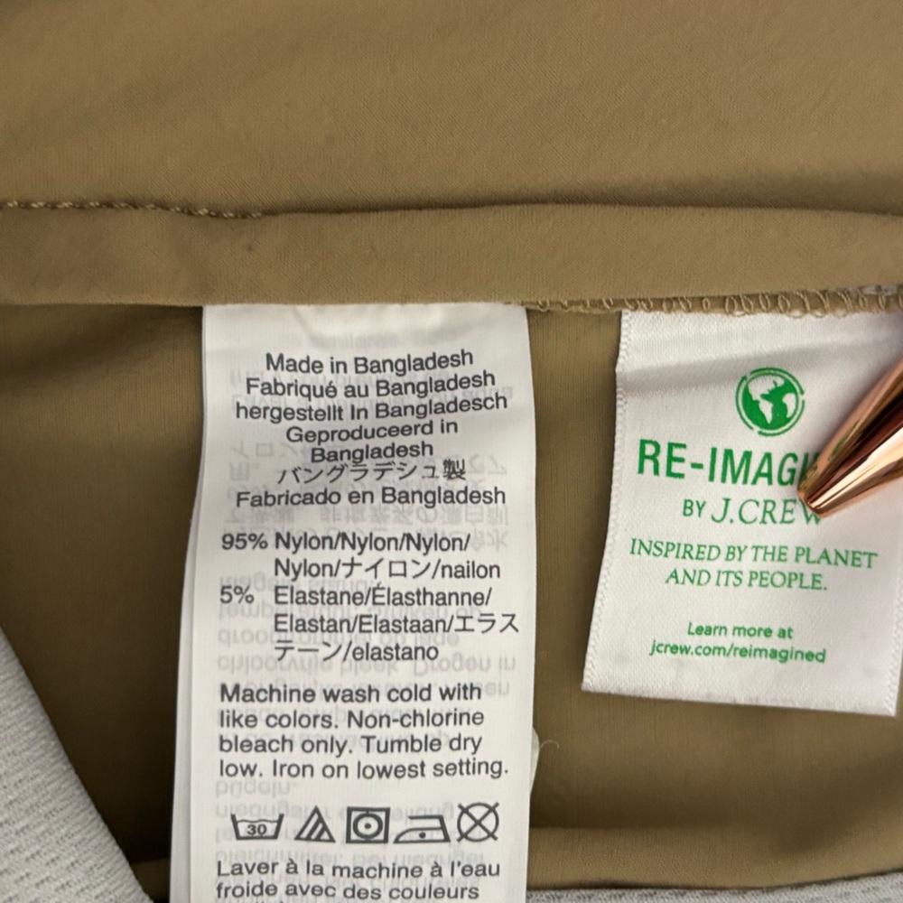J. Crew Pants Mens 32x32 (33x31.5) Khaki Stretch Slim Flat Front Professional - Picture 9 of 15
